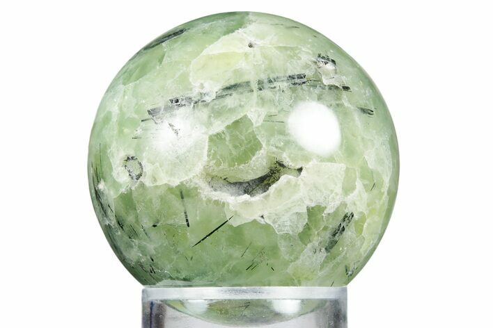 Polished Prehnite With Epidote Sphere #343064